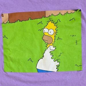 Homer Simpson Graphic Tee - Purple